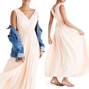 Madewell Magnolia Maxi Dress in Peach